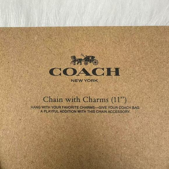 Coach Silver Swagger Chain With Charms Flower, Bear, C, Rainbow, Lock CW662 NWT - Picture 10 of 10